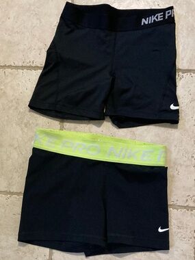 Two Nike Pro Dri Fit Shorts Sizes Small and Medium